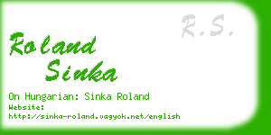 roland sinka business card